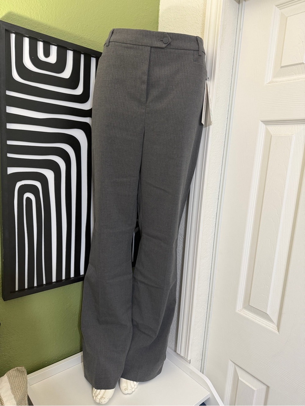 Calvin Klein Charcoal Gray Wide Leg, Dress Pants size 8